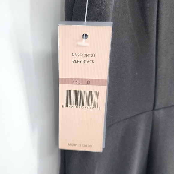 Nanette Lepore NWT Little Black Dress Back Zip V-Neck 12 - Picture 6 of 11